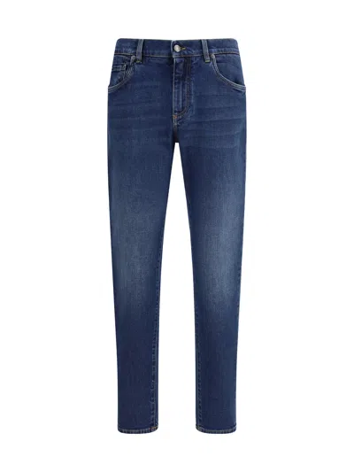 Dolce & Gabbana Men Mid-rise Jeans In Blue