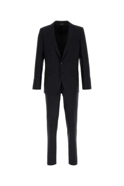DOLCE & GABBANA MEN MIDNIGHT BLUE WOOL BLEND SUIT, 40 LUXURY SUITS FOR MEN DARVEYS