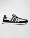 Dolce & Gabbana Mixed-material Dg Cushion Sneakers In Bia Nero