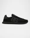 Dolce & Gabbana Low Top Sneakers Featuring Suede Accents In Nero/nero