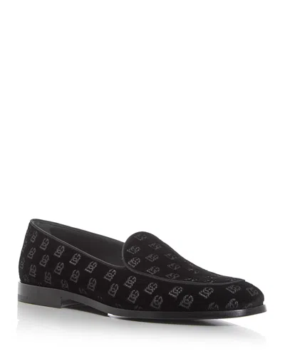 DOLCE & GABBANA MEN'S MONOGRAM SMOKING SLIPPERS
