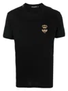 Dolce & Gabbana Crown And Bee Embroidered Crew Neck T-shirt In Black