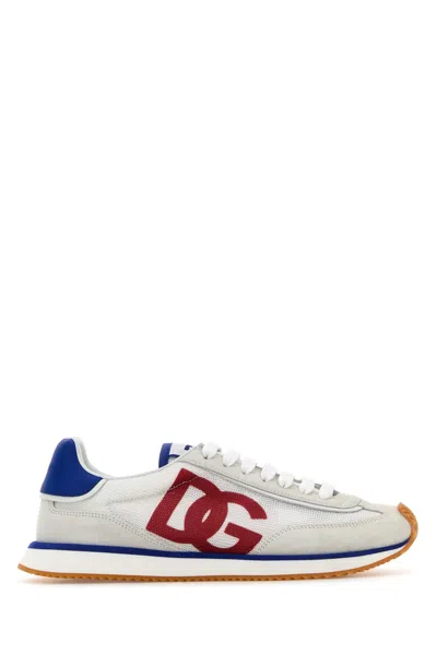 DOLCE & GABBANA DOLCE & GABBANA MEN MULTICOLOR SUEDE AND MESH DG ARIA SNEAKERS