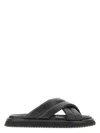 Dolce & Gabbana Men's Nappa Effect Fabric Sandal In Black