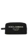 Dolce & Gabbana Milano Logo Wash Bag In Black