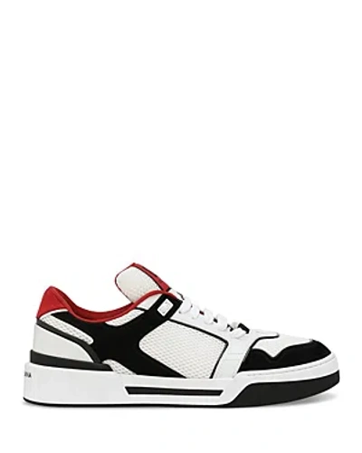 Dolce & Gabbana Leather And Mesh Sneaker In Multi