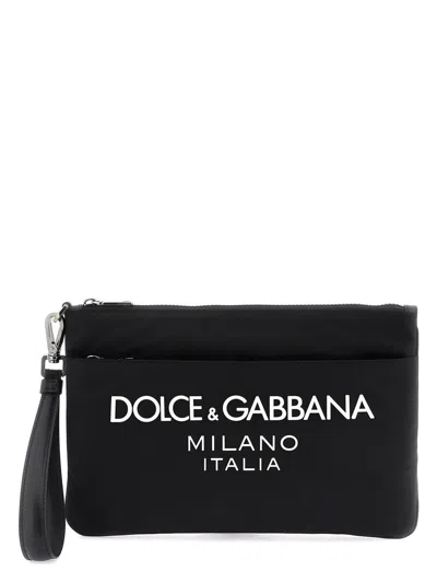 DOLCE & GABBANA MEN'S NYLON POUCH