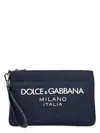 Dolce & Gabbana Men's Nylon Pouch In Blue