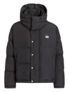 Dolce & Gabbana Men Nylon Short Down Jacket In Multi
