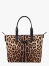 Dolce & Gabbana Nylon Shoulder Bag With Animalier Print