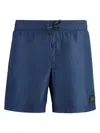 Dolce & Gabbana Logo Plaque Swim Short In Blue