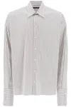 DOLCE & GABBANA MEN'S OVERSIZED STRIPED POPLIN SHIRT