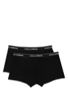 Dolce & Gabbana Set Of 2 Logo Cotton Boxer Briefs In Black