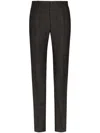Dolce & Gabbana Tailored Woolen Trousers Check Pattern In Brown