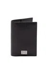 Dolce & Gabbana Calf Leather Passport Holder In Black