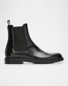 Dolce & Gabbana Altavilla Patent Leather Ankle Boots In Blk