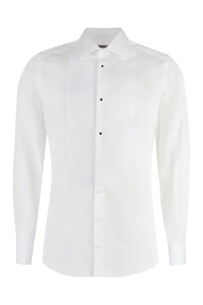 DOLCE & GABBANA MEN'S POPLIN TUXEDO SHIRT