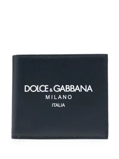 Dolce & Gabbana Men Portafoglio Logo In Blue