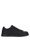 Dolce & Gabbana Portofino Light Black Sneakers With Logo Patch On The Tongue And Tonal Logo Lettering On The Heel In In Black