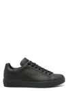 Dolce & Gabbana Men's Portofino Leather Sneakers In White