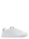 Dolce & Gabbana Leather Sneakers With Lateral Logo Patch In White