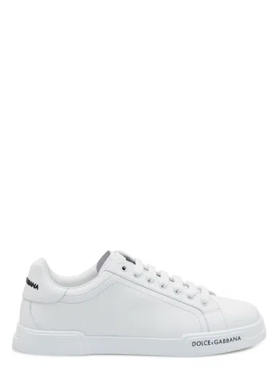 DOLCE & GABBANA MEN'S PORTOFINO LEATHER SNEAKERS