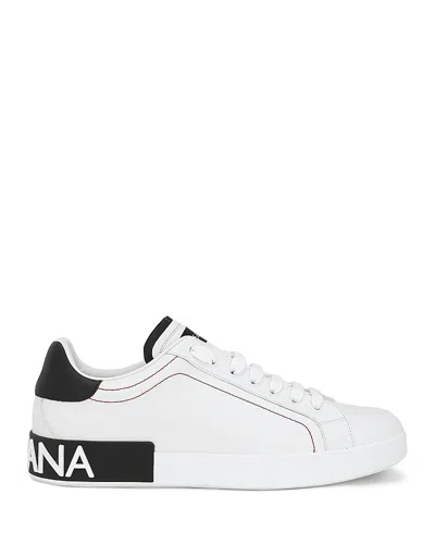 DOLCE & GABBANA MEN'S PORTOFINO LEATHER SNEAKERS
