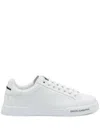 Dolce & Gabbana Leather Sneakers With Lateral Logo Patch In White