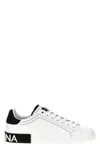 Dolce & Gabbana Portofino Sneaker In Calfskin In White