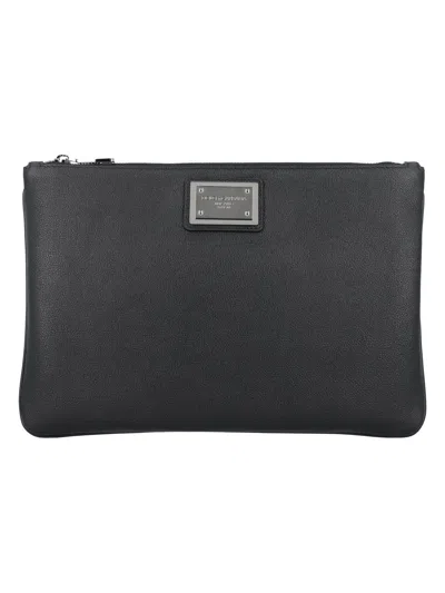 Dolce & Gabbana Pouch Plaque In Black