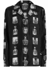 Dolce & Gabbana Dolce&gabbana Liquor Print Silk Twill Camp Shirt In Multicolor