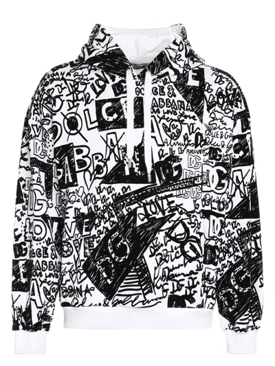 DOLCE & GABBANA MEN'S PRINTED COTTON HOODIE | SIZE MEDIUM | G9YV5TG7FZK COLOR HA4BQ