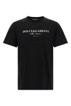 Dolce & Gabbana Graphic Crew Neck T-shirt With Short Sleeves In Black