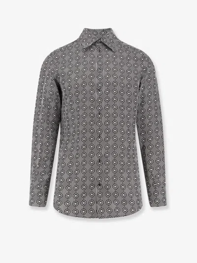 Dolce & Gabbana Men Private Wardrobe Silk Shirt In Gray