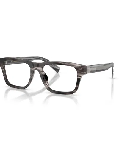 Dolce & Gabbana Men's Rectangle Eyeglasses, Dg3446 In Gray