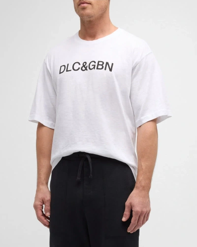 Dolce & Gabbana Men's Relaxed Logo T-shirt In White