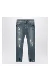 Dolce & Gabbana Men's Ripped Stretch Denim Jeans | Size 50 | Gy07cdg8mv3 In Blue