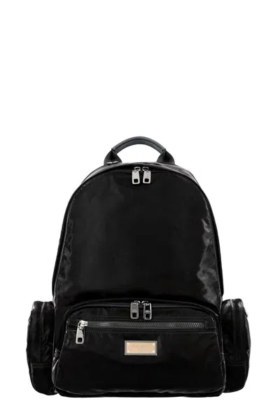 Dolce & Gabbana Men Samboil Nylon Backpack In Black
