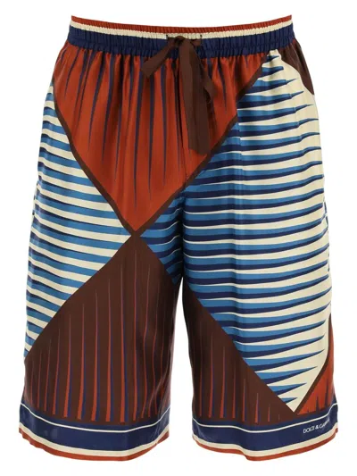 DOLCE & GABBANA MEN'S SATIN BERMUDA SHORTS