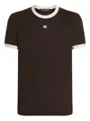Dolce & Gabbana Men Short Sleeve Crew-neck T-shirt In Brown