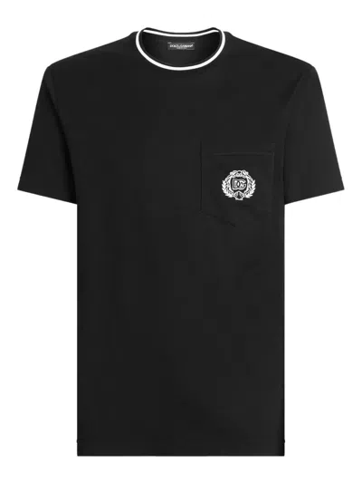 Dolce & Gabbana Men's Short Sleeve Graphic T-shirt In Black