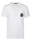 Dolce & Gabbana Cotton T-shirt With Crest Embellishment In White