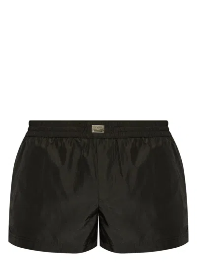 Dolce & Gabbana Men Short Swim Trunks With Tag In Black