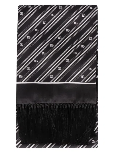 Dolce & Gabbana Men's Silk Scarf In Print
