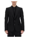 Dolce & Gabbana Single-breasted Wool Jacket Size 48 In Black