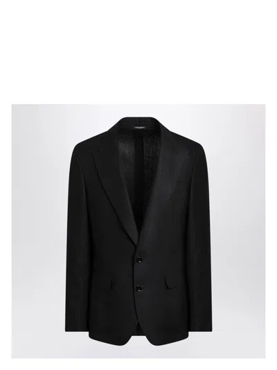 DOLCE & GABBANA MEN'S SINGLE-BREASTED LINEN JACKET