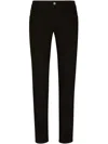 Dolce & Gabbana High-rise Straight-leg Jeans In Multicolor