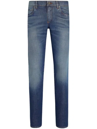 Dolce & Gabbana Jeans With Belt Loops In Multicolor
