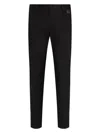 Dolce & Gabbana Stretch Wool Pants With Re-edition Label In Black