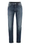 Dolce & Gabbana Washed Slim Fit Stretch Denim Jeans In Denim